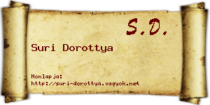 Suri Dorottya névjegykártya